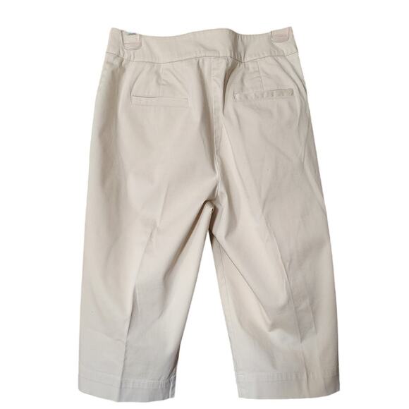 Liz Claiborne Beige Cotton/Lycra/Spandex/ Capri/ Chino Pants Women's Size 4 - Picture 3 of 9